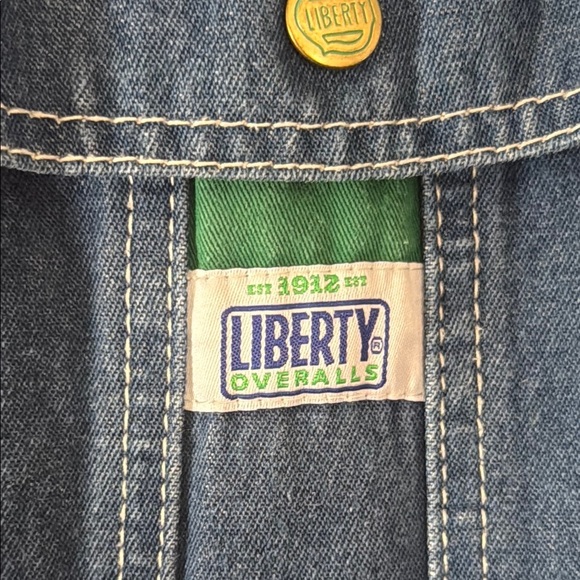 Vintage free People liberty by Anna Corrina Blue Denim Overalls Sz 34 - Picture 7 of 16